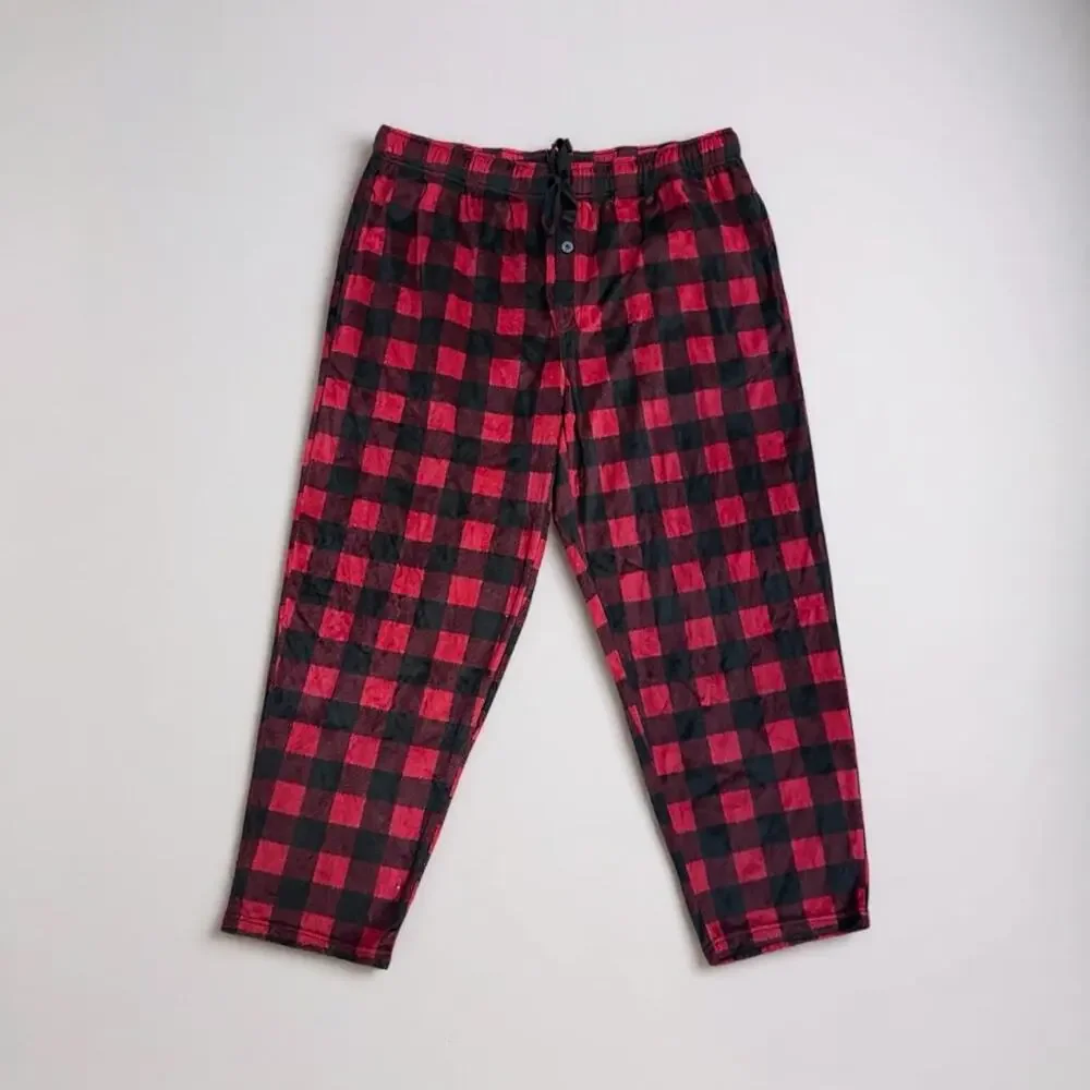 George Men’s Red & Black Buffalo Plaid Pajama Pants - Size 2XL (44–46)